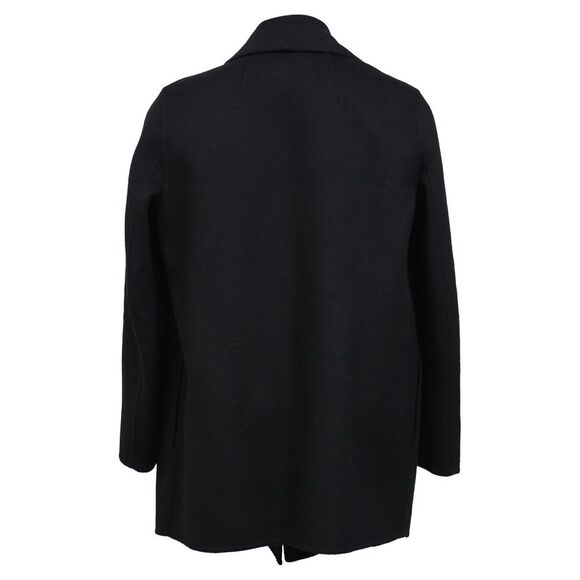 Theory Shawl Coat in Black Wool